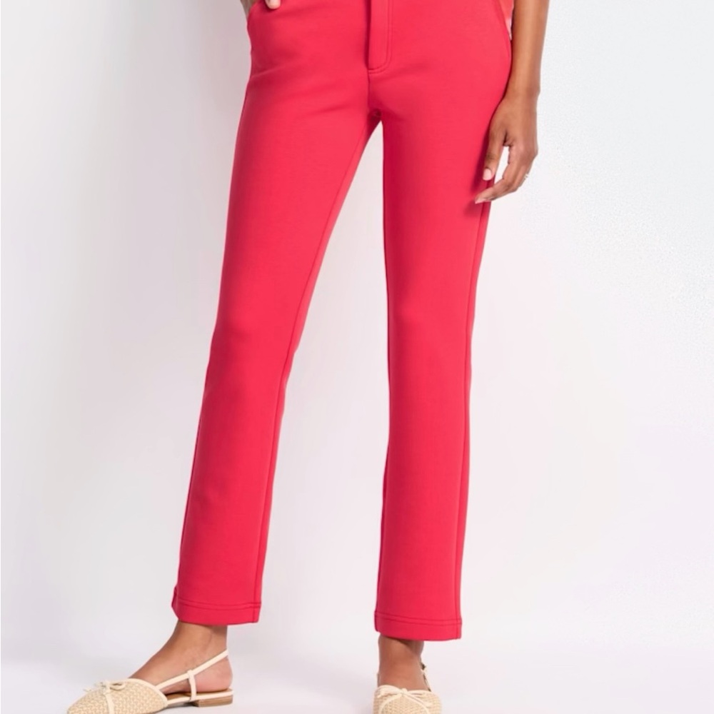 KUT FROM THE KLOTH
Reese Ponte Straight Leg Pant, Size 8, 30”, Red/Pink